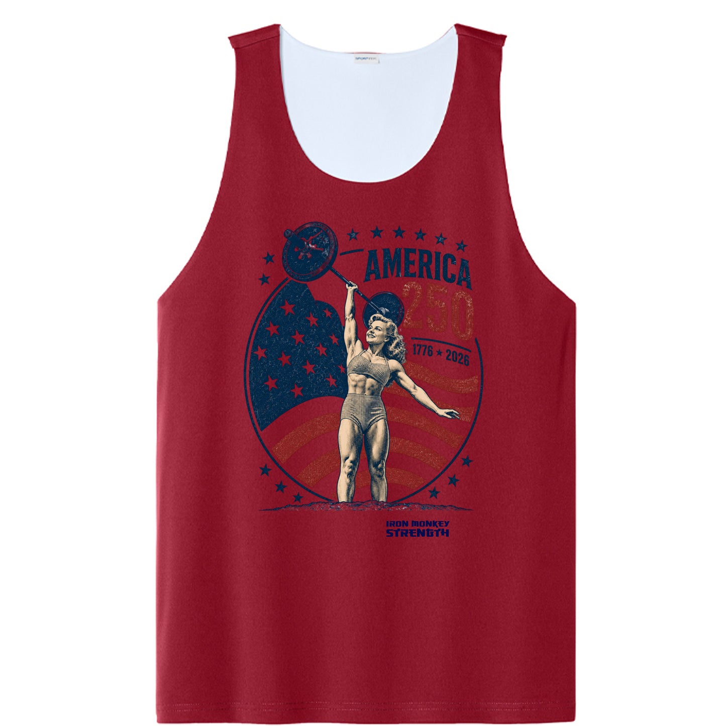 Deep Red/ White - ST551 - FRONT